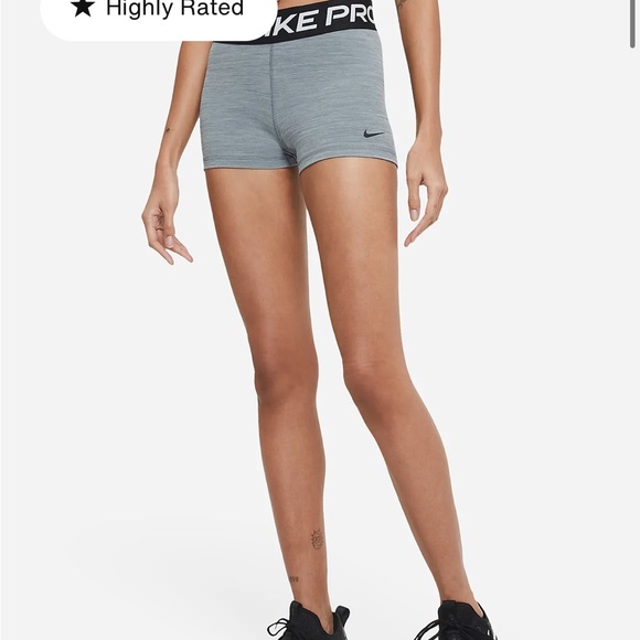 Nike Pro Women’s 3” Tights / Shorts - Size Large Gray - Picture 2 of 8